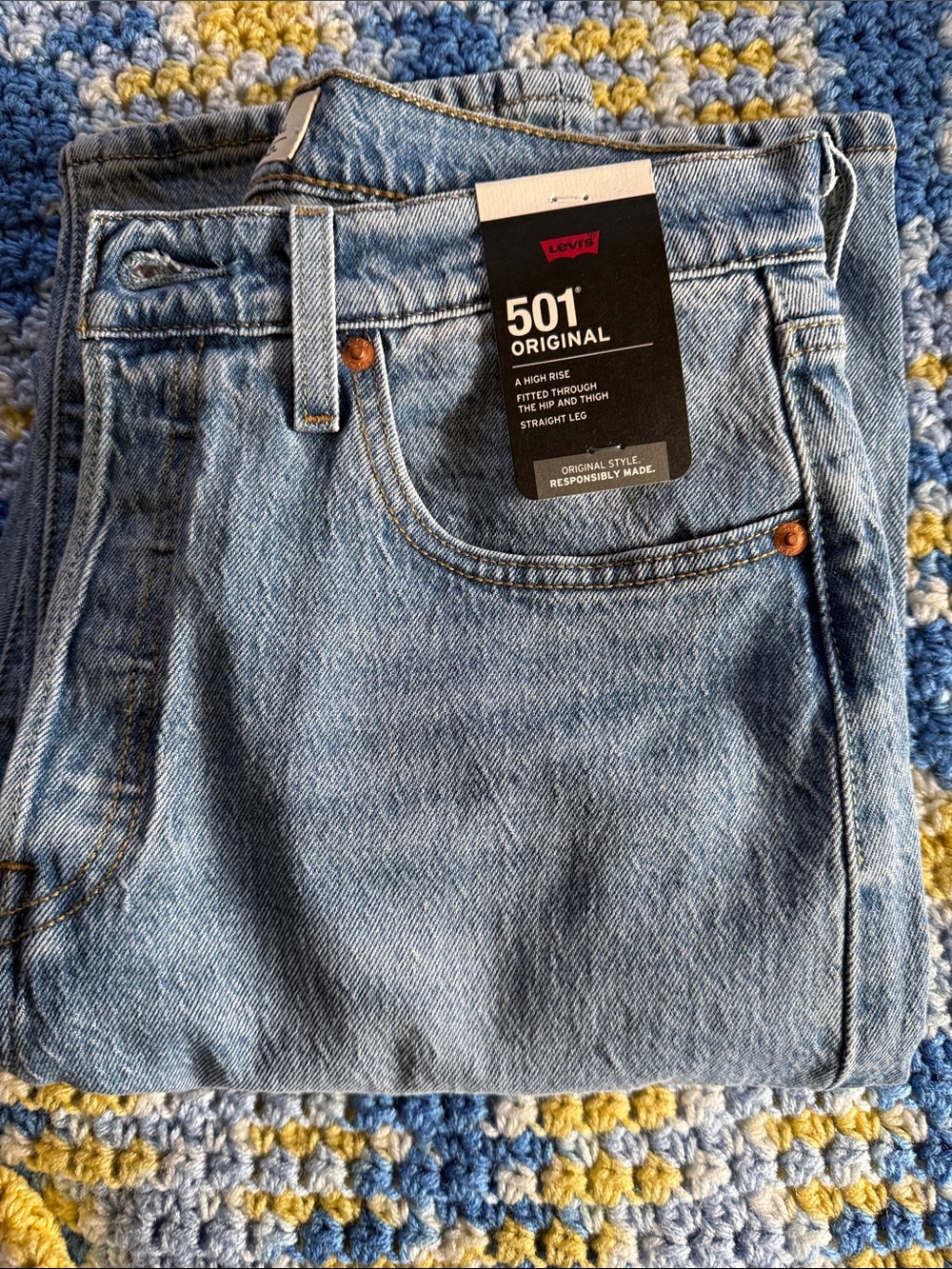 Levi's 501 Original Straight Leg Jeans - Light Blue